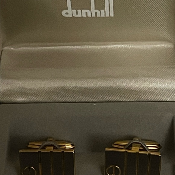 Vintage Dunhill Cufflinks d logo Rectangle - Picture 5 of 6